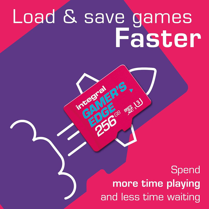 Integral 256GB Gamer's Edge Micro SD Card für die Nintendo Switch - Schnelles Laden & Speichern von