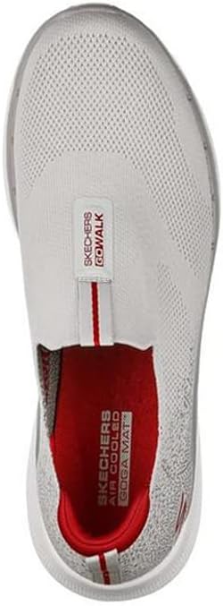 Skechers Premium Damen Sneakers 45.5 EU X-Weit Grau Rot, 45.5 EU X-Weit Grau Rot