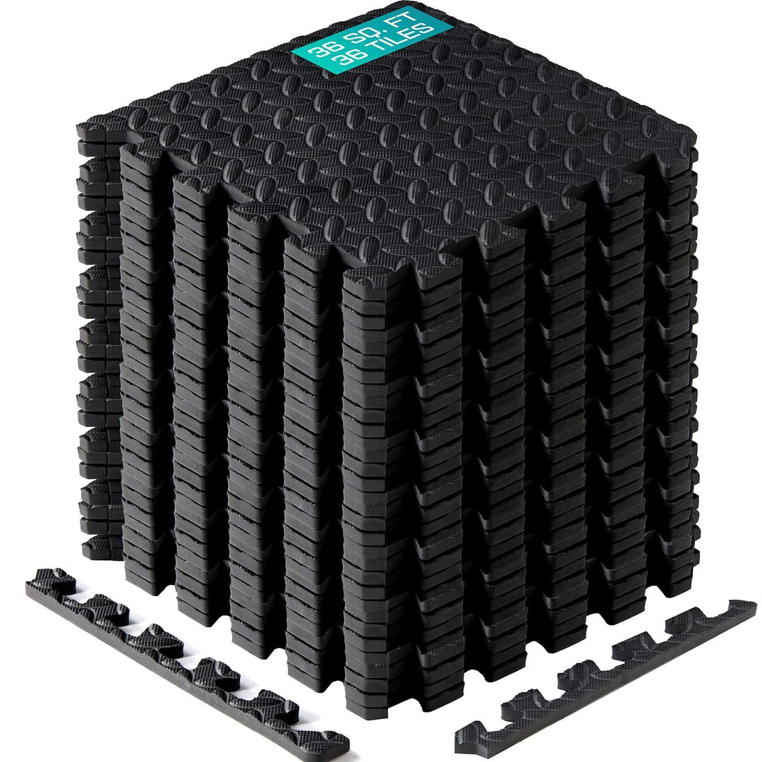 Yes4All 30x30 cm bis zu 3.3 m² Set 12/16/36 Eva Matten Schutzmatten Bodenschutz Bodenfliesen Sportma