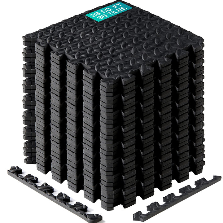 Yes4All 30x30 cm bis zu 3.3 m² Set 12/16/36 Eva Matten Schutzmatten Bodenschutz Bodenfliesen Sportma