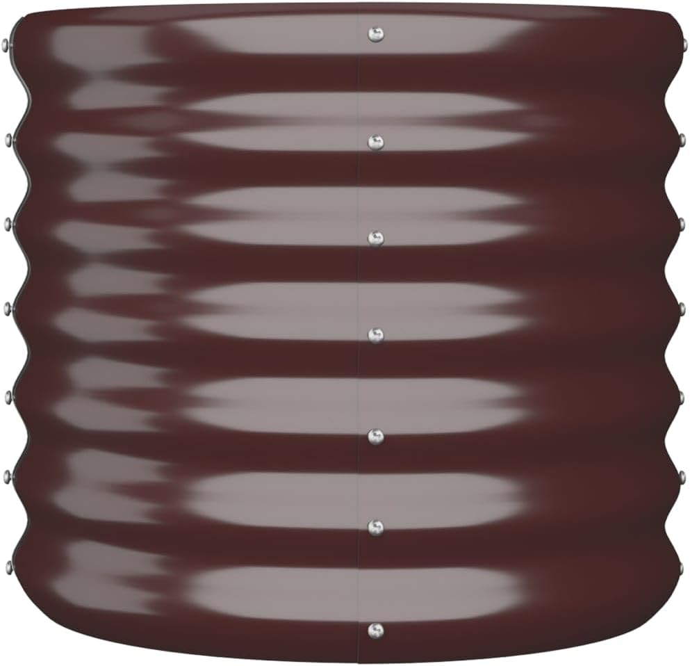 homiuse Pflanzkübel Pulverbeschichteter Stahl 40x40x36 cm Braun Hochbeet Metall PflanzküBel Hochbeet