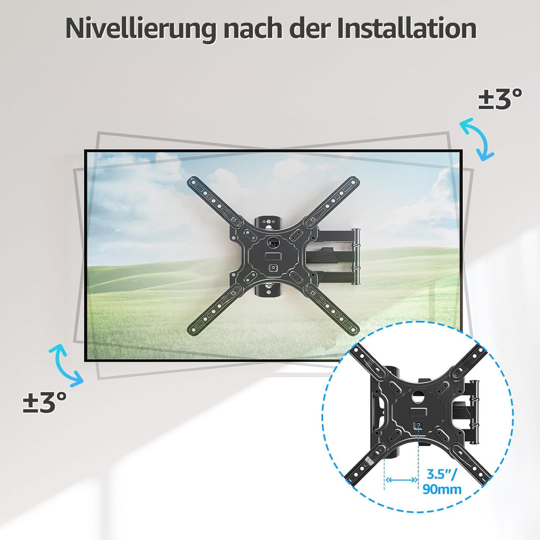 MOUNTUP TV Wandhalterung für 26-60 Zoll LED, LCD, OLED Fernseher, Schwenkbare Neigbare TV Halterun b
