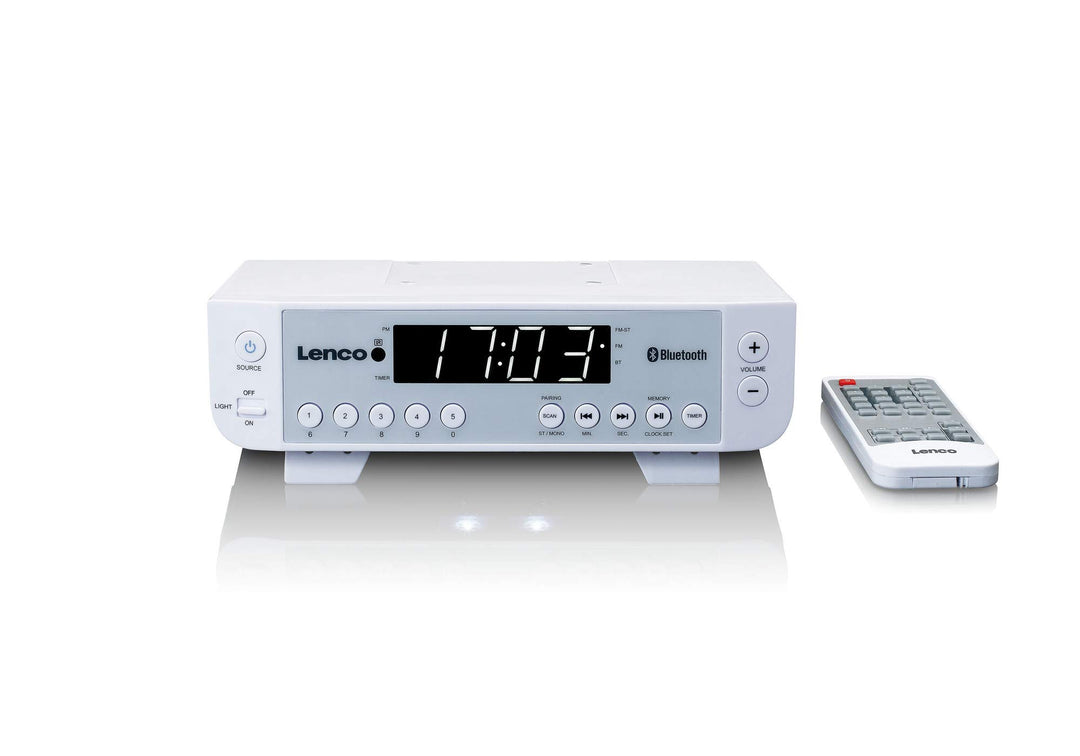 Lenco KCR-100 - Küchenradio - Unterbauradio mit Bluetooth - PLL FM Empfänger - 5 Senderspeicher - LE