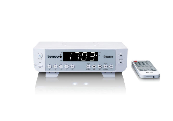 Lenco KCR-100 - Küchenradio - Unterbauradio mit Bluetooth - PLL FM Empfänger - 5 Senderspeicher - LE