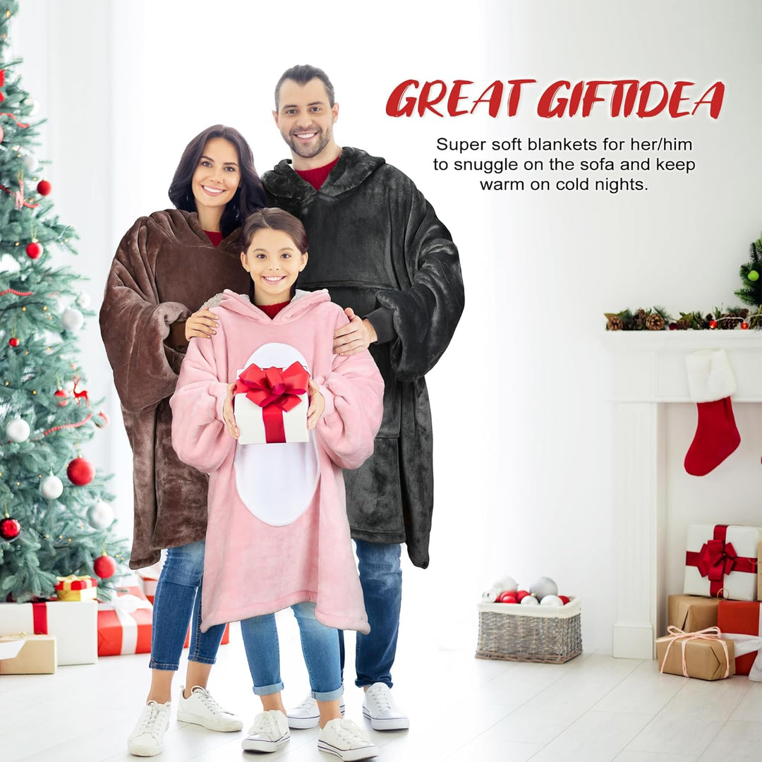 Catalonia Classy Oversized Sherpa Hoodie Decke, grosses Kapuzen-Sweatshirt für Frauen, weiche gemütl