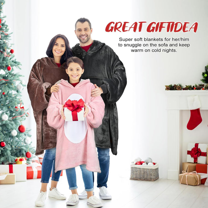 Catalonia Classy Oversized Sherpa Hoodie Decke, grosses Kapuzen-Sweatshirt für Frauen, weiche gemütl