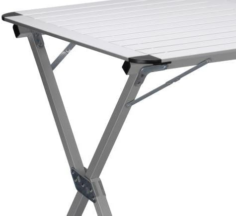 Alu Campingtisch ca. 111x73cm, Aluminium Picknick-Tisch, zusammenrollbar, leicht und stabil