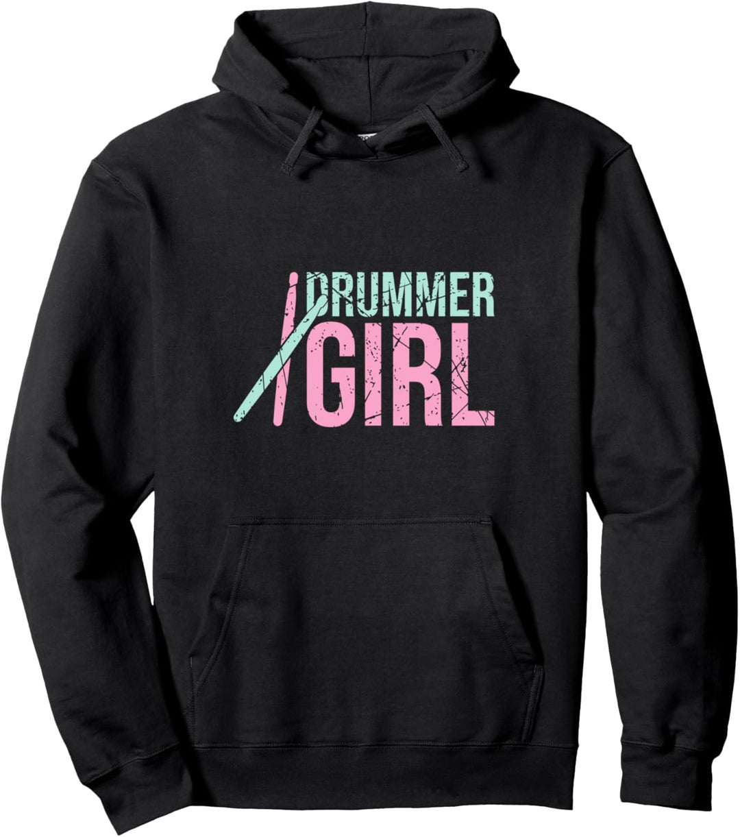 Schlagzeug Mädchen Pullover Hoodie