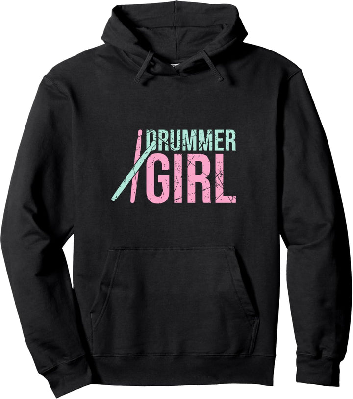 Schlagzeug Mädchen Pullover Hoodie
