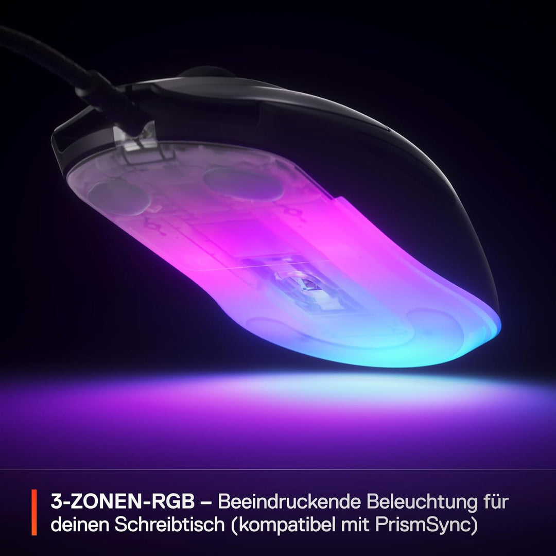 SteelSeries Rival 3 Gen 2 Gaming Maus - 8.500 DPI TrueMove Core-Optiksensor - 60 Millionen Klicks ga
