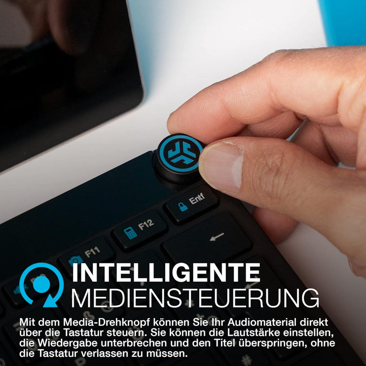 JLab Go Bundle Tastatur Maus Set Kabellos - Bluetooth Maus und Tastatur Klein mit 2,4 GHz Funk, Mult