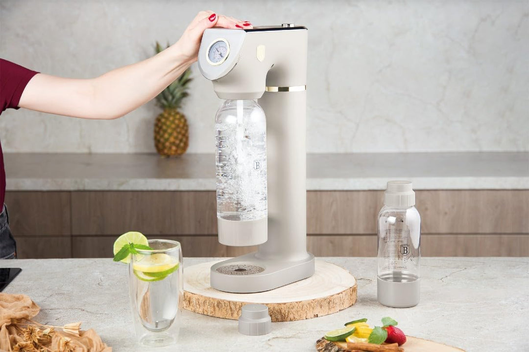 Berlinger Haus SODABAR Wassersprudler mit Barometer (inkl. 2 Flaschen 1L und 0,5L)