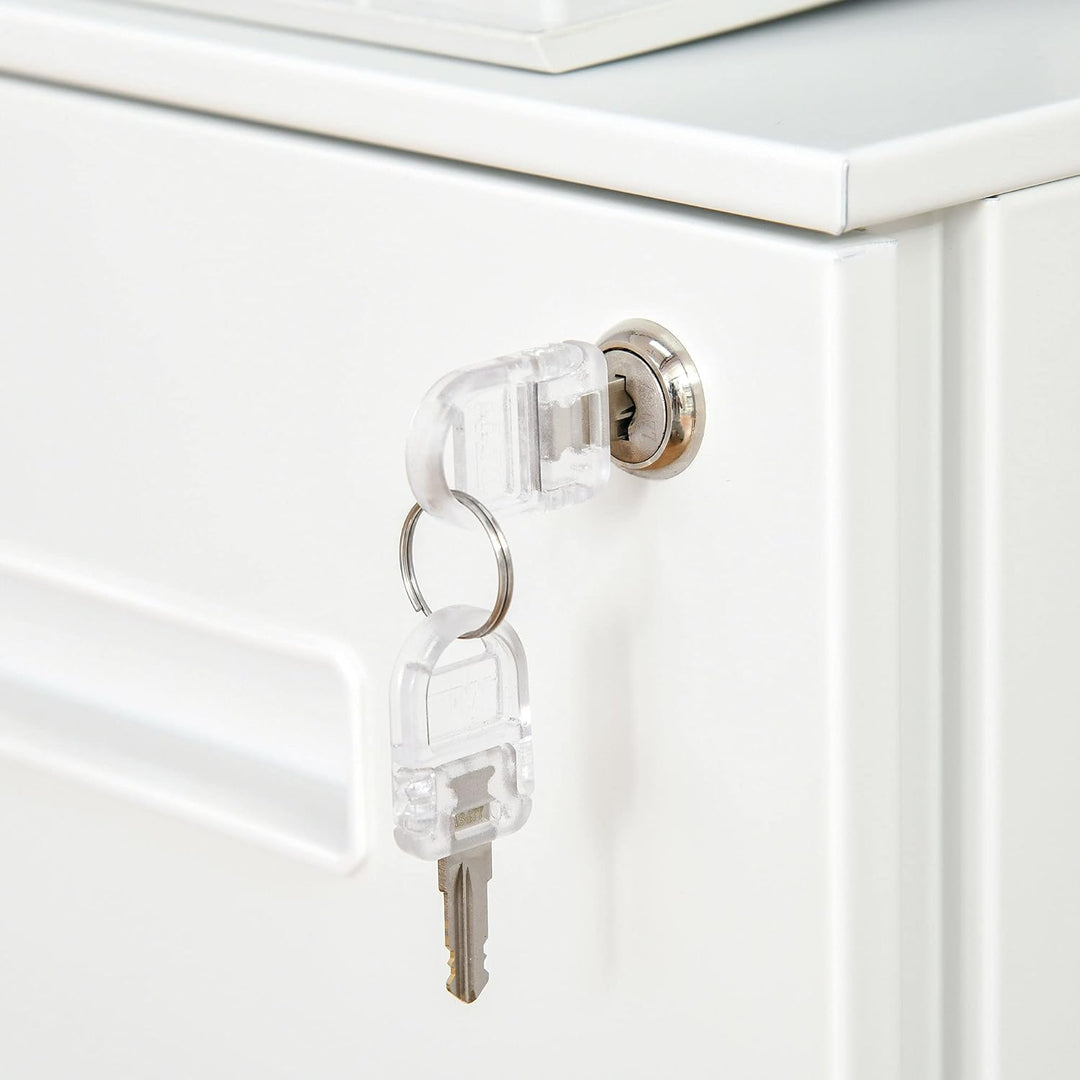 Vinsetto Rollcontainer Aktenschrank mit 2 Schubladen Abschliessbarer Rollschrank Bürocontainer Büros