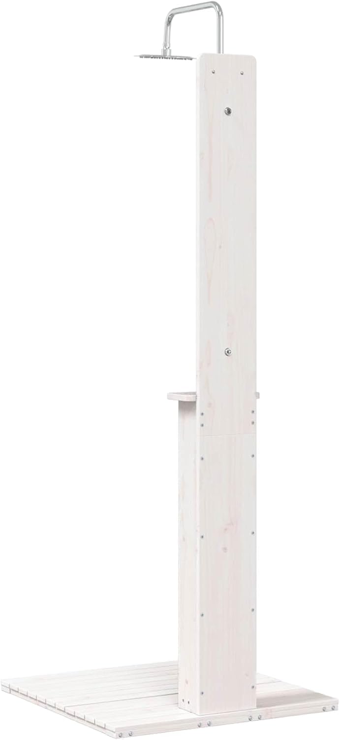 Festnight Gartendusche Holz 75x76x217 cm Aussendusche Outdoor Dusche Garten Aussendusche Pool Outdoo