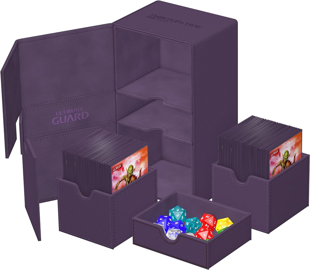 Ultimate Guard Twin Flip`n`Tray 200+ XenoSkin Monocolor Violett, Violett