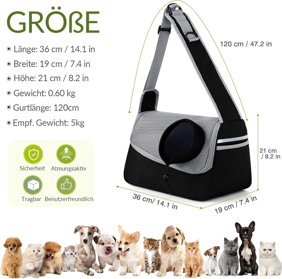 ALLSOPETS Hundetasche Tragetuch Hund Schultertasche Katzentragetasche Haustiere Tasche für Katzen un