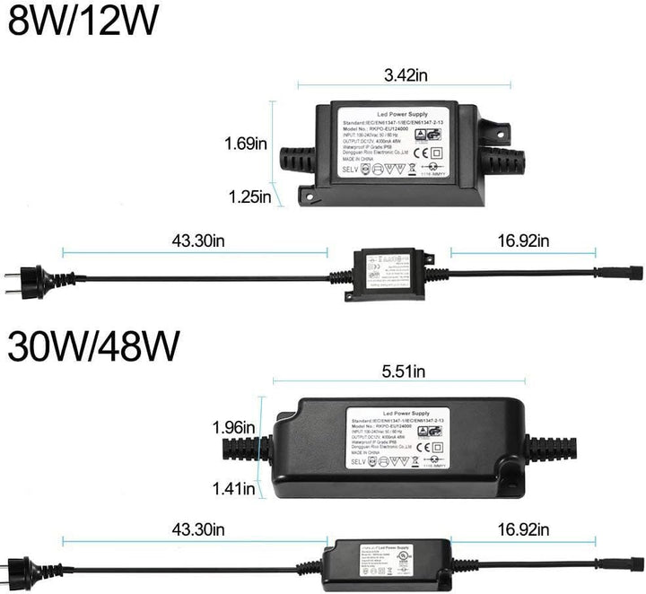 IP67 Wasserdicht Transformator LED Licht Treiber Stromversorgung DC 12V 30W Adapter Netzteil für Aus