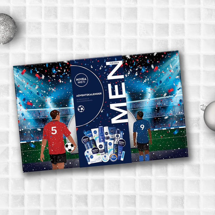NIVEA MEN Adventskalender 2024 mit 24 Türchen voller verwöhnender Überraschungen, Weihnachtskalender