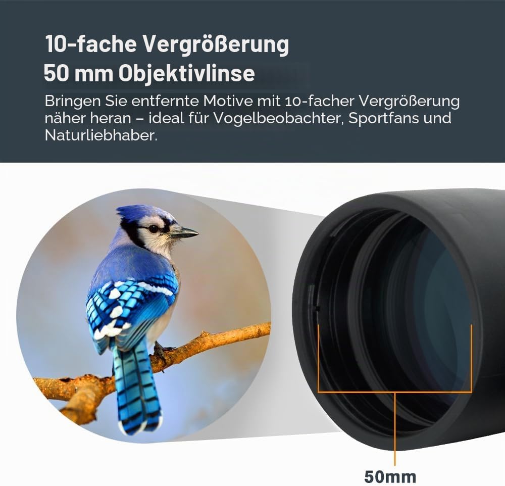 Celestron 71348 10 x 50 Outland X Fernglas – Schwarz Outland X 10 x 50 - Dachprisma, Outland X 10 x