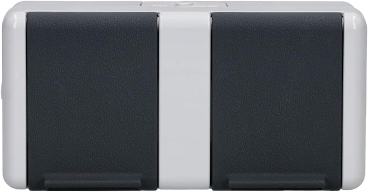 Jung 8220-1W Schuko-Steckdose 2-fach, Schwarz, Weiss
