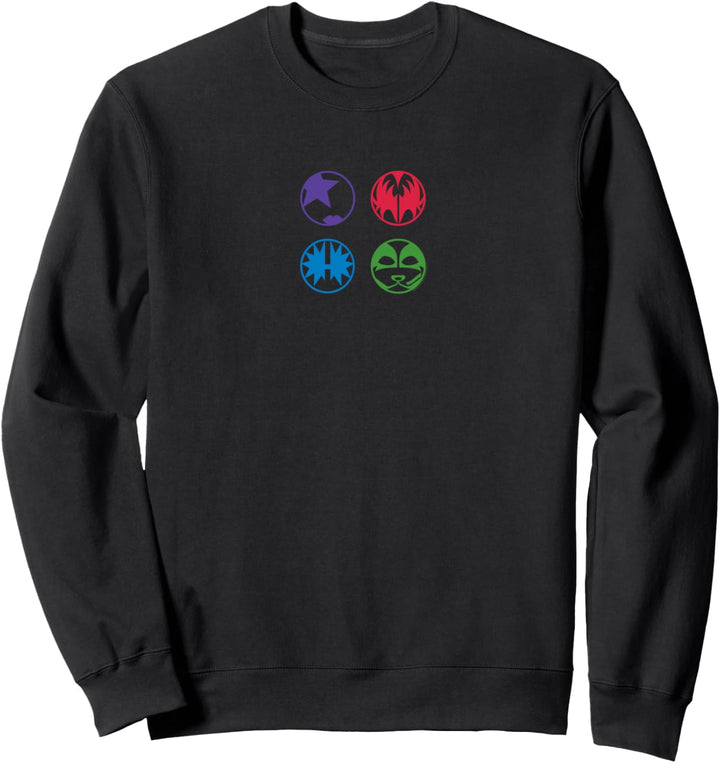 Kiss – Cartoon-Farblogo Sweatshirt