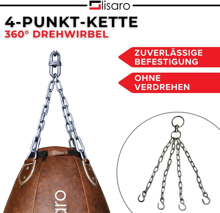 Lisaro Profi Maisbirne 70 cm – Boxbirne Punchingball hängend – 17 kg gefüllt – Premium Kunstleder Pu