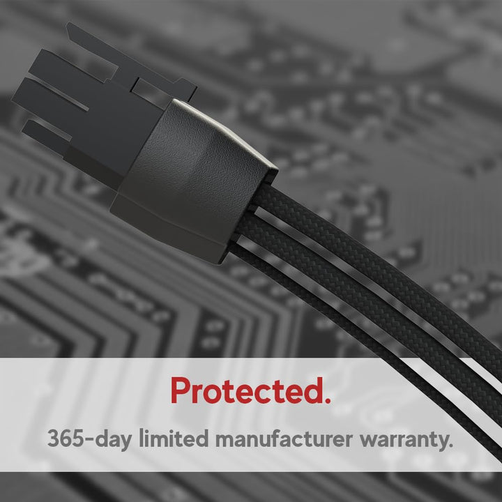 LINKUP - AVA 600W PCIE 5.0 16Pin (12+4) Hochstrom-Netzkabel┃Gepresster &amp; gelöteter Typ 16AWG ummante