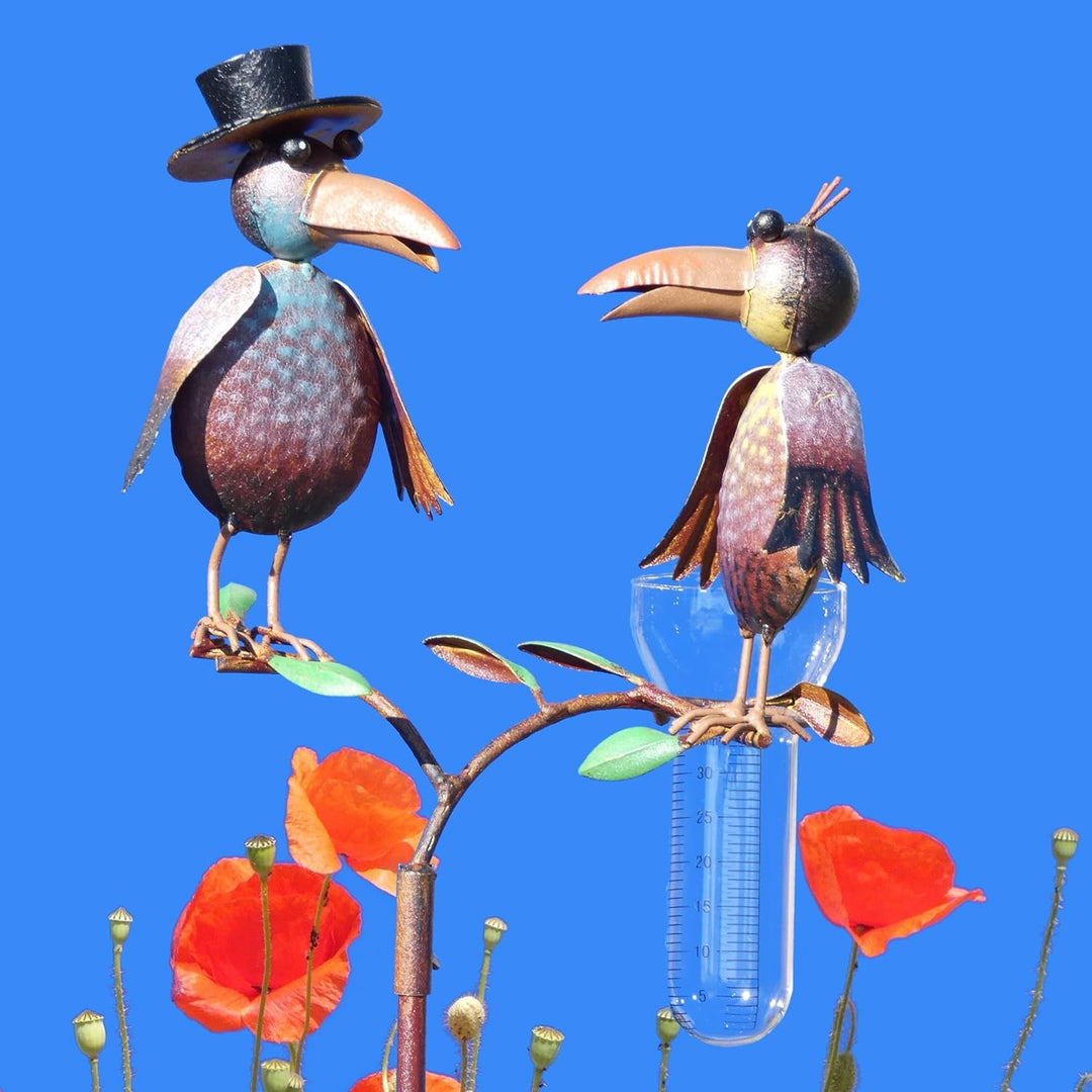 Pommerntraum ® | Regenmesser Niederschlagsmesser Pluviometer Rostoptik Prof. Dr. Rabe + Gattin - tol