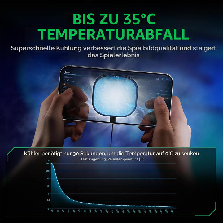 Black Shark Tragbarer magnetischer Handy Kühler für Gaming, geräuschloser Akku Schutz, 20 W Power-Tr