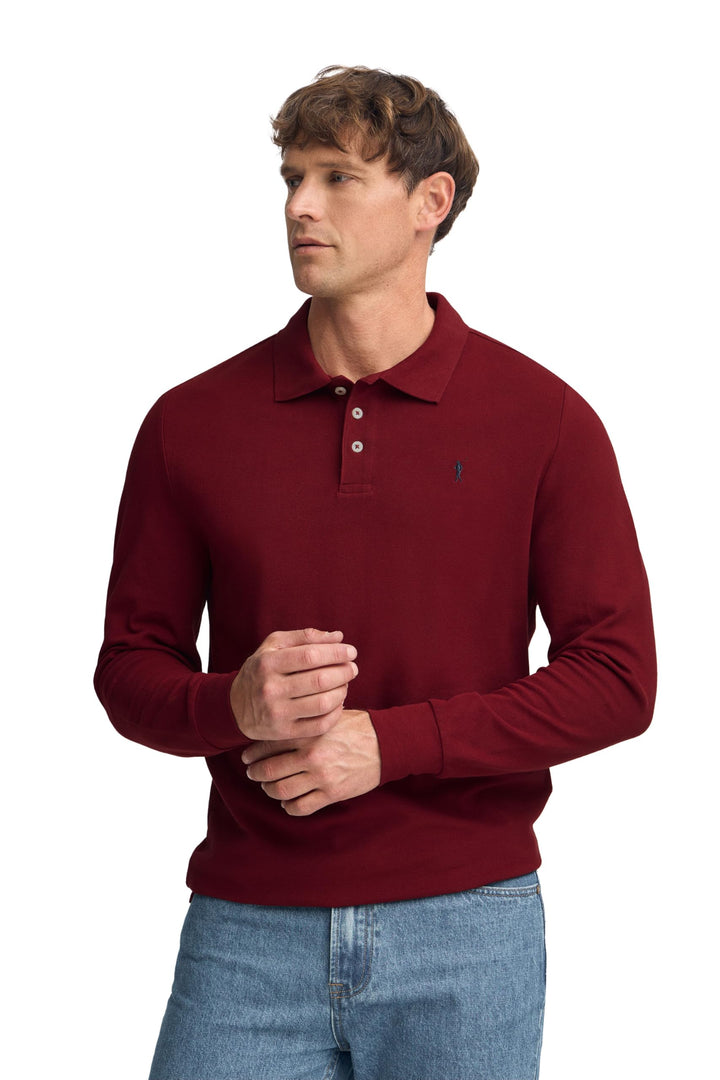 Polo Club Herren Poloshirt Kurzarm Regular Fit Baumwolle Männer Polohemd Longsleeve S Granat, S Gran