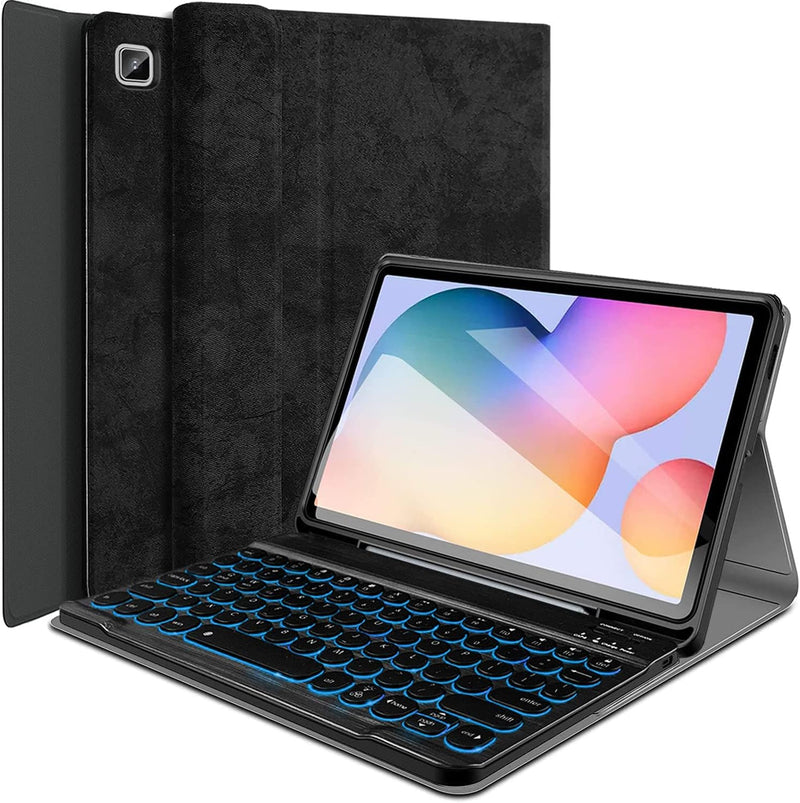 Wineecy Beleuchtete Tastatur Hülle für Samsung Galaxy Tab S6 Lite 10.4 2022/2020 SM-P610/P613/P615/P