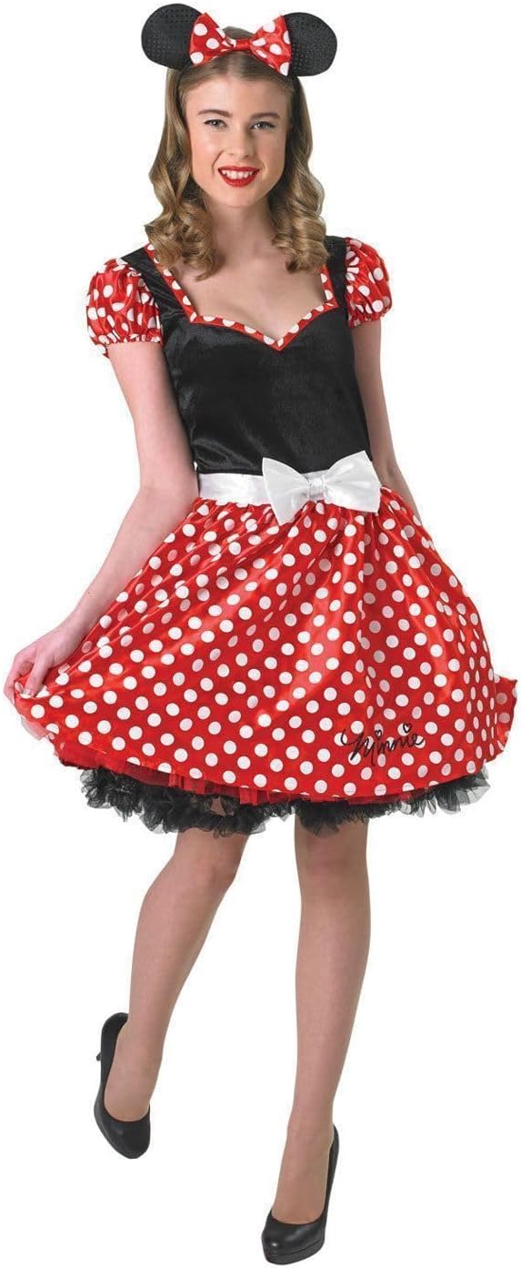 Rubie's 3888841 - Kostüm für Erwachsene - Sassy Minnie Mouse Adult, S, rot / weiss