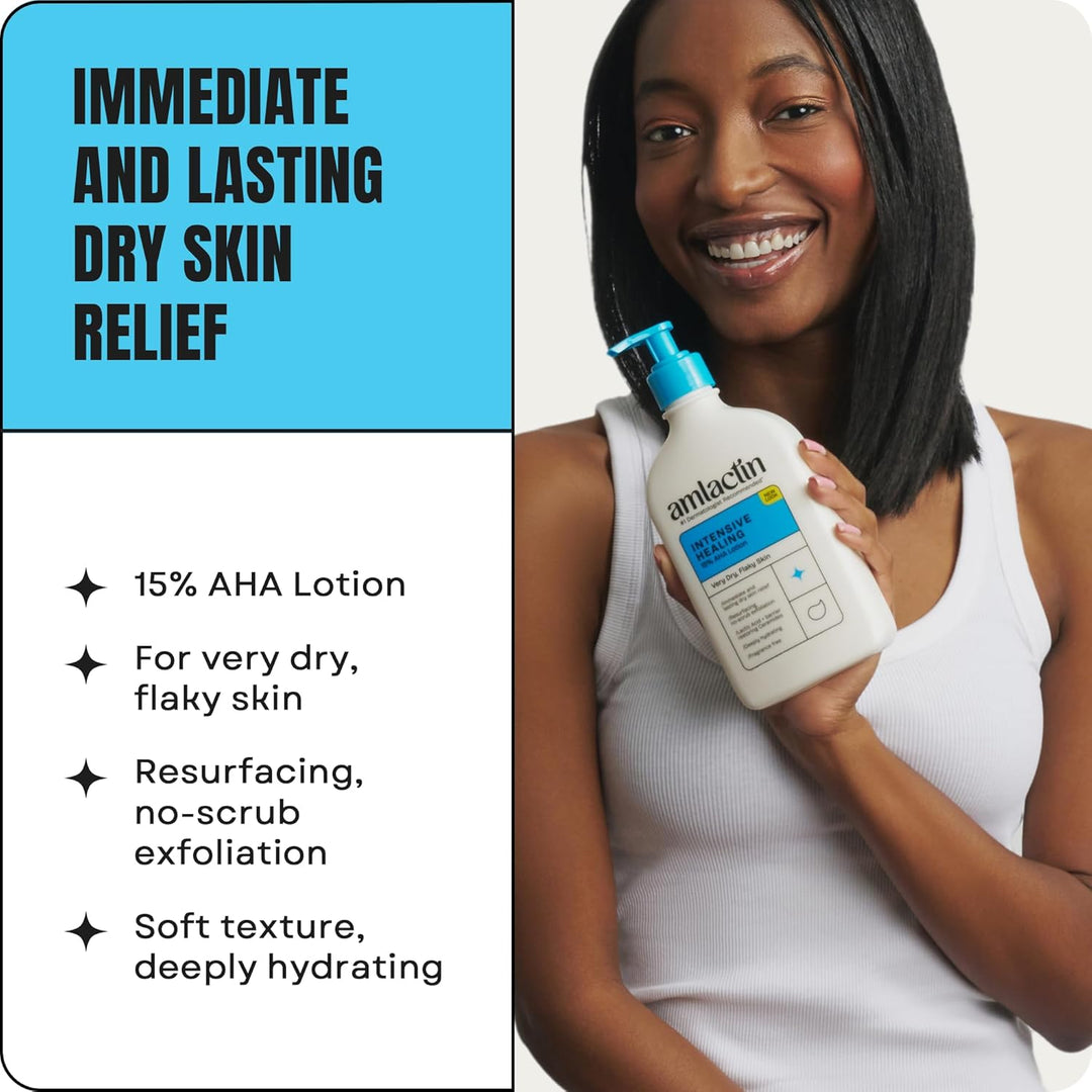 AmLactin Rapid Relief Restoring Lotion + Ceramides Twin Pack, (2) 7.9 Ounce Bottles, Paraben Free