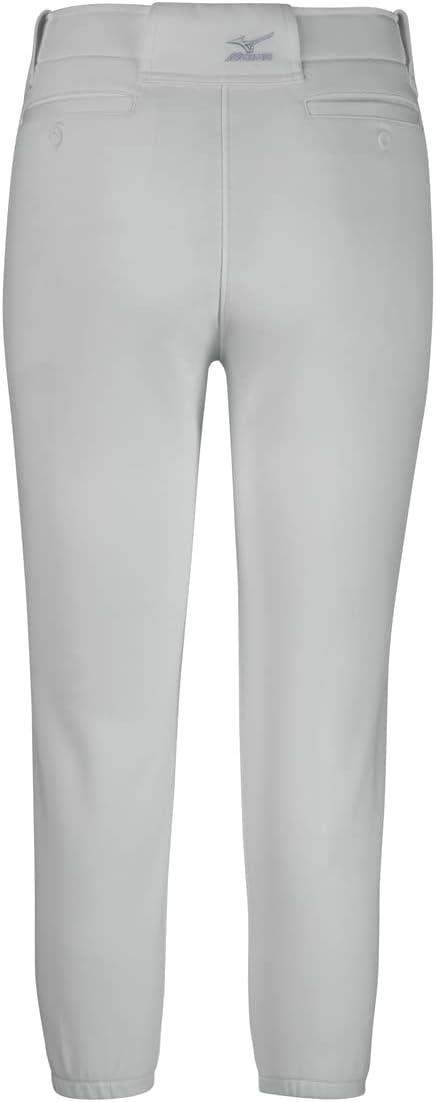 Mizuno Fastpitch Softball-Hose für Erwachsene, mit Gürtel, niedrige Leibhöhe XS Grau, XS Grau