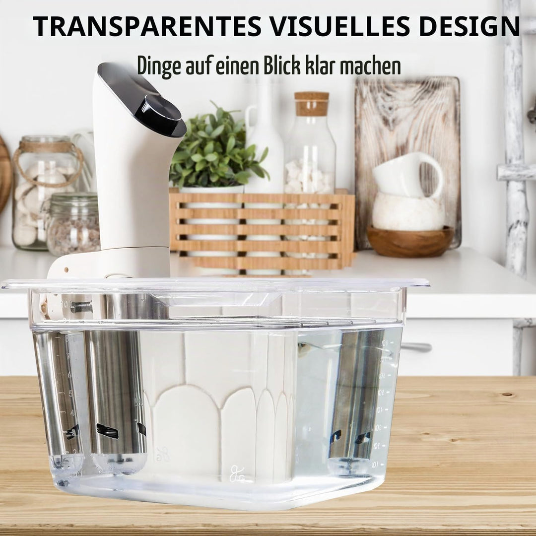 Sous Vide Behälter -11L mit Deckel und Rack für Sous Vide Stick Garer Mehrere Marken, Multifunktiona