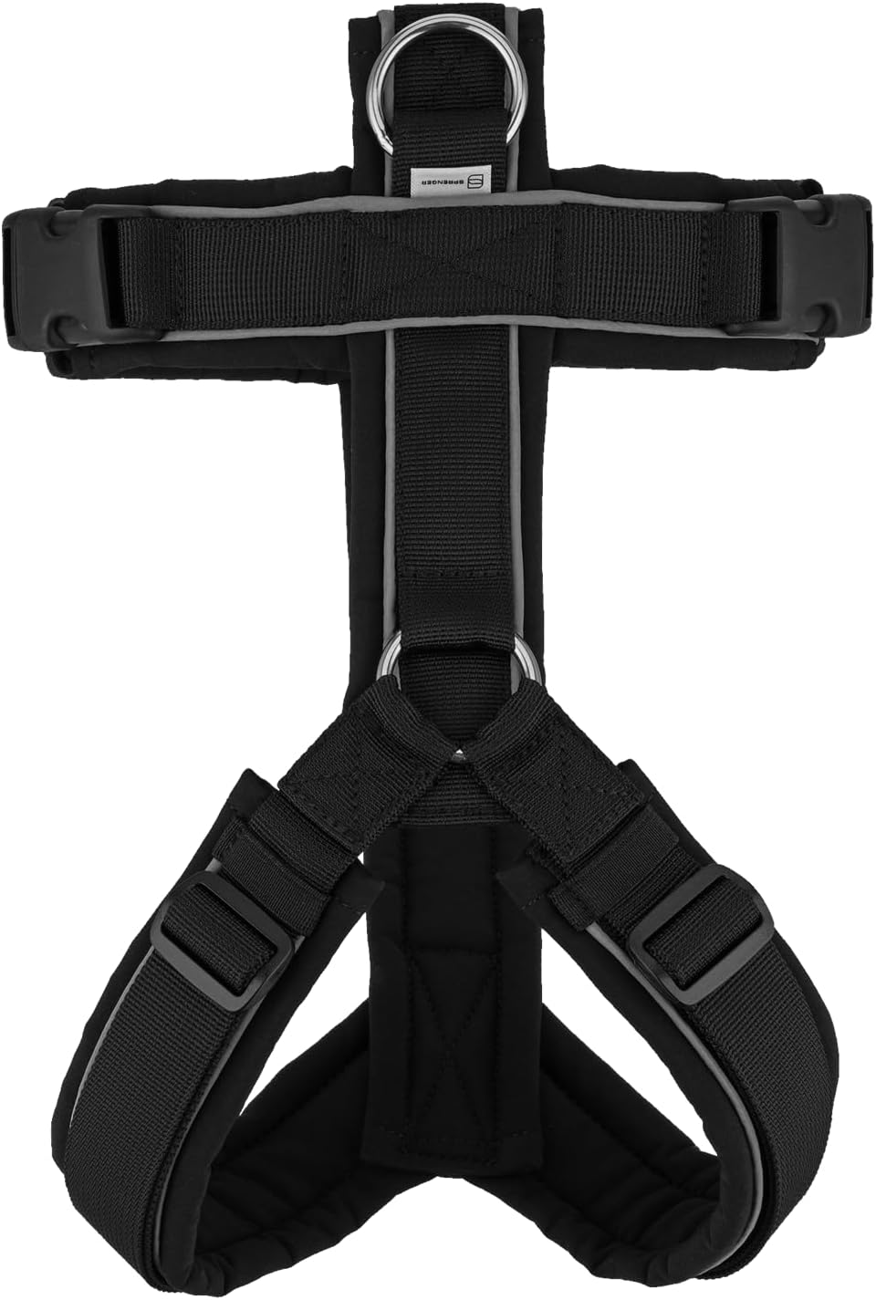 Sprenger Y-Geschirr 2.0 Hundegeschirr, Grösse M – reflektierend, Softshell-gepolstert, stufenlos ver
