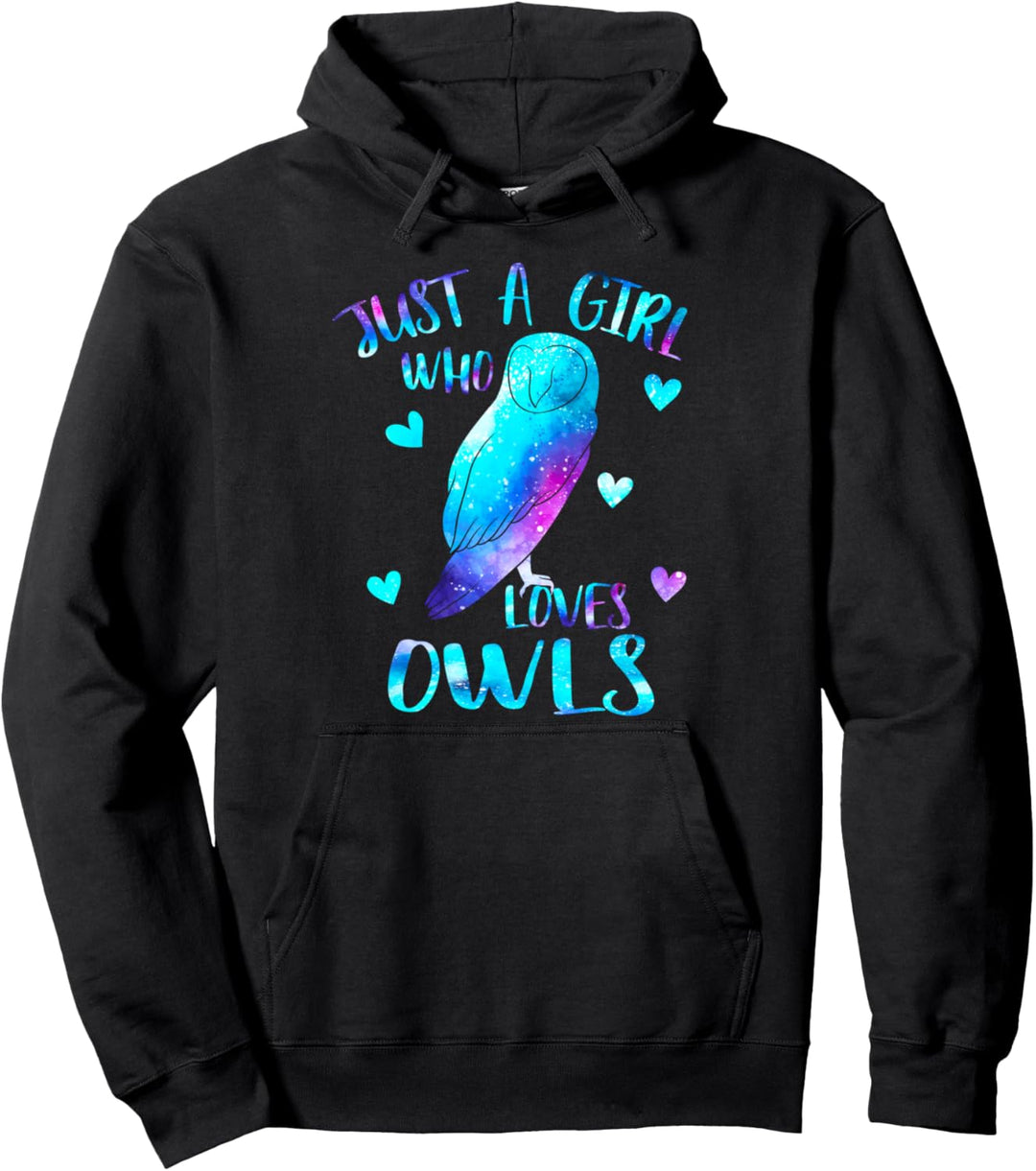 Nur ein Mädchen, das Eulen Liebt süsses Eulengeschenk Pullover Hoodie