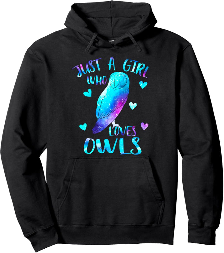 Nur ein Mädchen, das Eulen Liebt süsses Eulengeschenk Pullover Hoodie