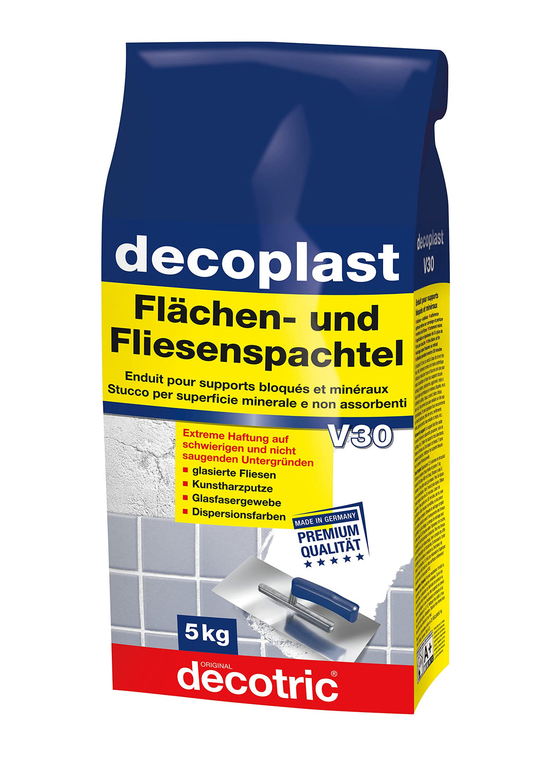 decoplast Flächen- und Fliesenspachtel innen und aussen 5kg