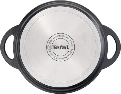 TEFAL TRATTORIA E21844 Schmortopf 20 cm | Aluguss | Gussdeckel | Antihaft-Beschichtung | gute Wärmes