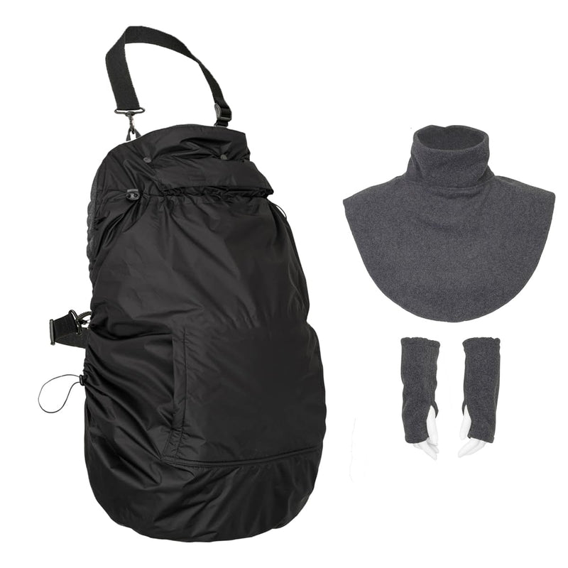 Hoppediz Fleece-Cover 3-in-1, wärmendes universal Tragecover für Babytrage und Tragetuch mit Regensc