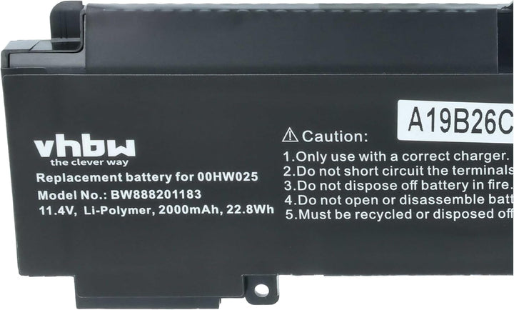 vhbw Akku kompatibel mit Lenovo ThinkPad T460s 20F90055, T460s 20F90056, T460s 20F90057 Notebook (20