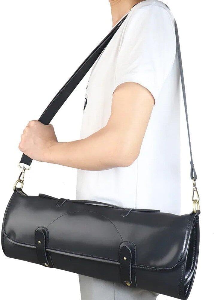 Kochmesser-Rolltasche Multifunktions-Werkzeug-Rolltasche Leder-Messer-Tragetasche mit 10 Taschen für