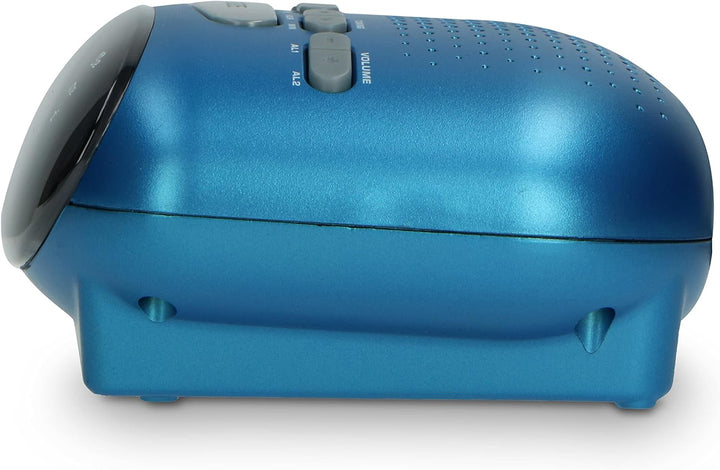 Ices ICR-210 Blue - FM Uhrenradio - Radiowecker mit 2 Weckzeiten - PLL FM - Schlummerfunktion - Slee