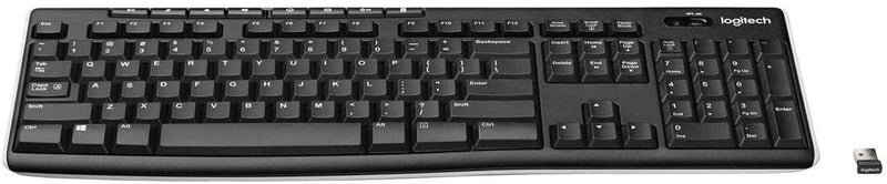 Logitech K270 Kabellose Tastatur für Windows, Französisches AZERTY-Layout - Schwarz