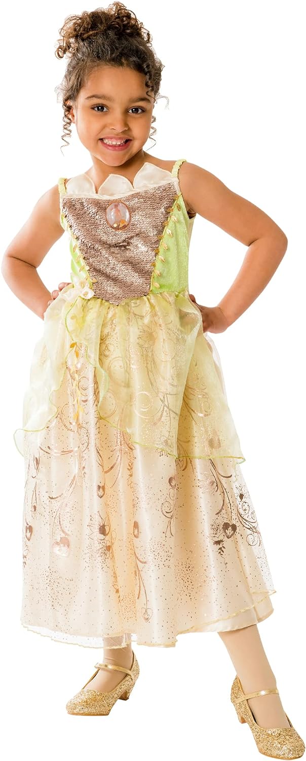 Rubie's 3011135-6 Offizielles Disney-Prinzessinnenkostüm Tiana, Ultimativreihe, Luxus, Mädchen, Kind