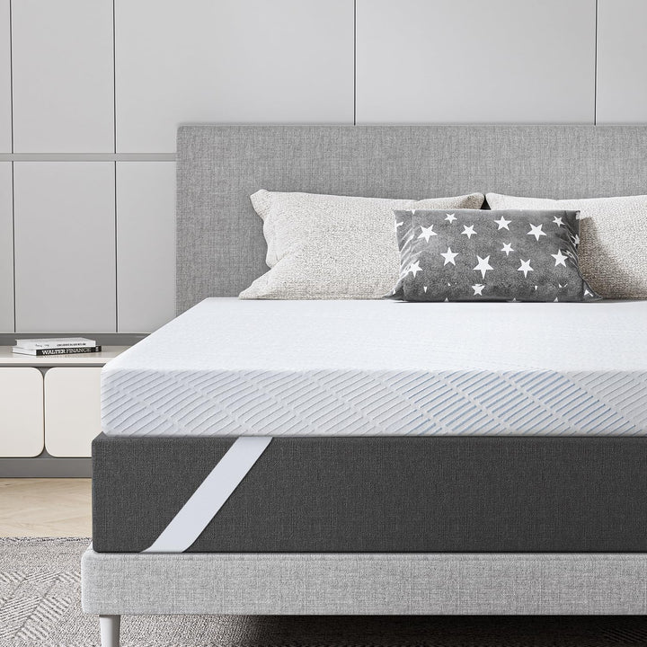 BedStory Gel Topper 90x200cm 7,6cm Höhe Matratzentopper aus Gel Memory Foam，H2&amp;H3 Gel Schaum Bambus