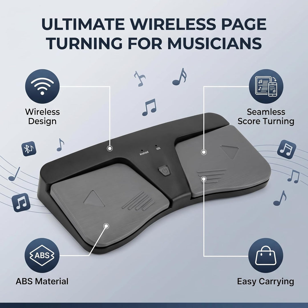 Wireless Page Turner Pedal, Bluetooth Page Turner Pedal, Music Page Turner Wireless Score Turning Fo