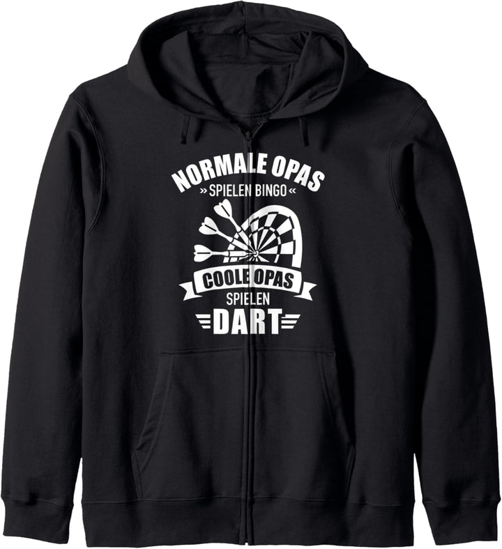 Coole Opas spielen Dart Spruch für Dartspieler Kapuzenjacke