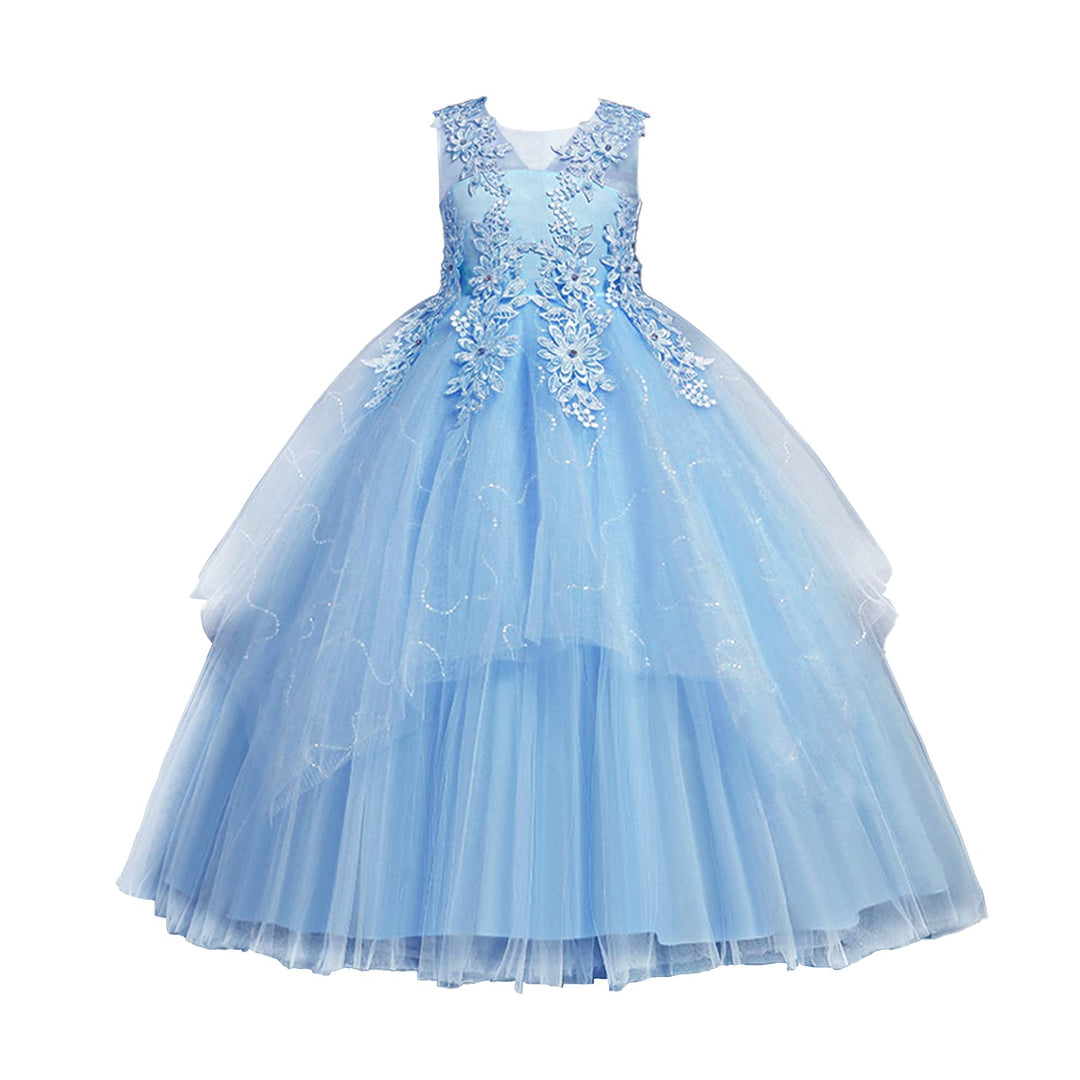 LOLANTA Blumensmädchenkleid Weiss Rosa,Mädchen Kleid Festlich Kommunion, Kleider für Brautmädchen au